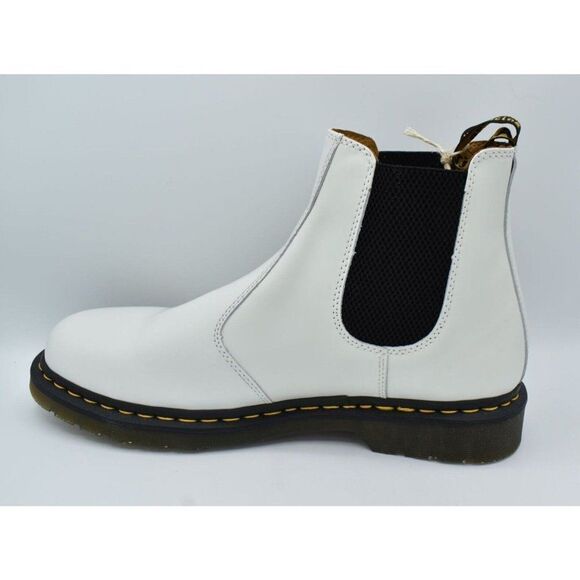 Dr Martens 2976 Mens Size 14 White Smooth Leather Chelsea Boots Shoes